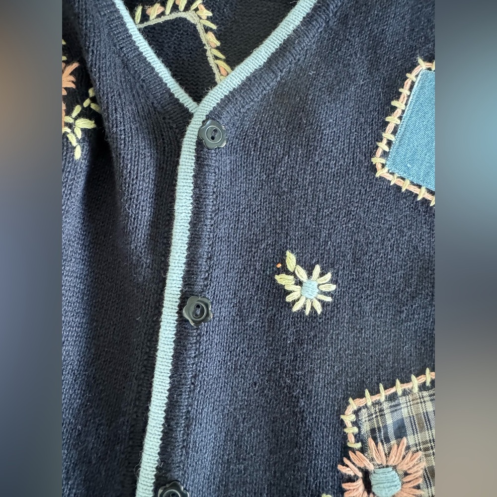 C.J. Banks Hand Embroidered Patchwork Cardigan Sweater 3X NWT - Picture 10 of 10